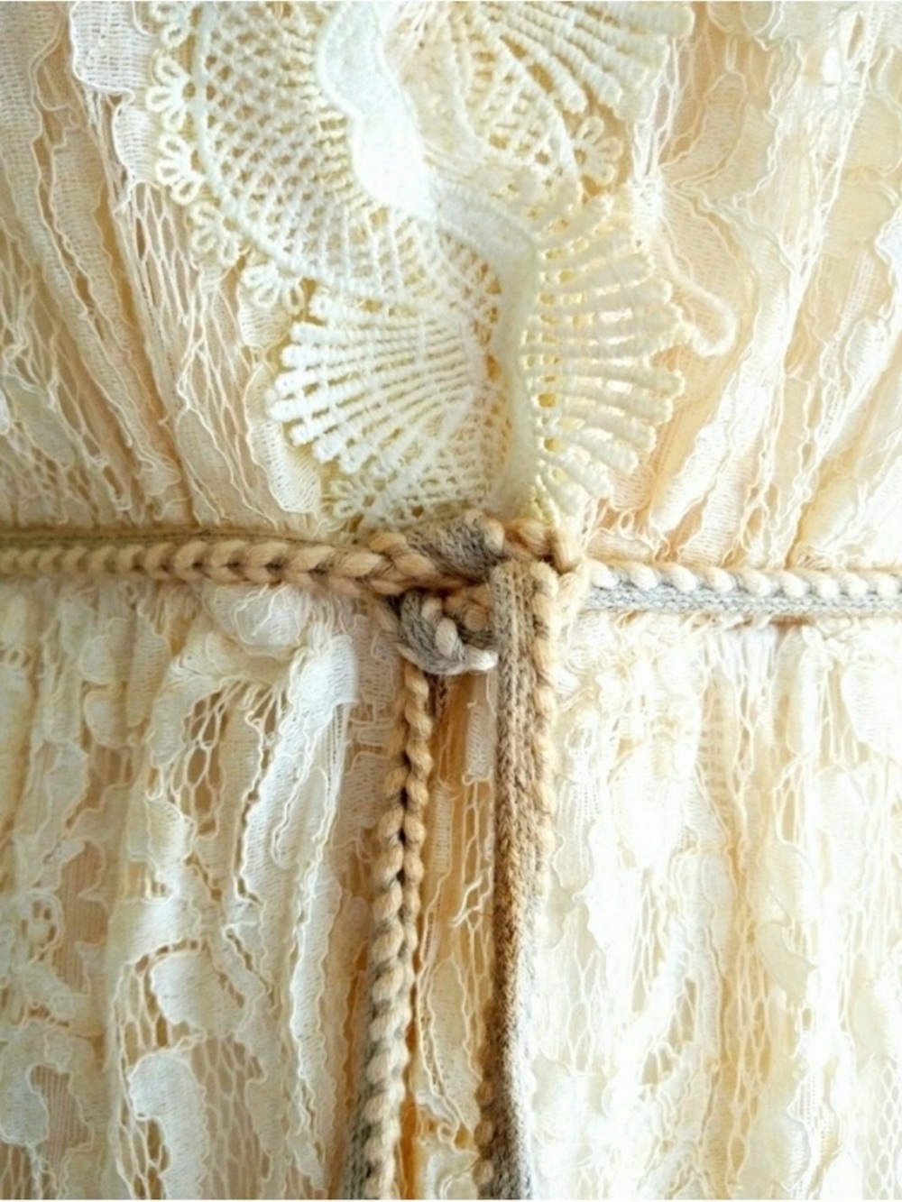 Last One! POL Lace Romper Gorgeous! Deep V Neck Bell Sleeves - Picture 5 of 8